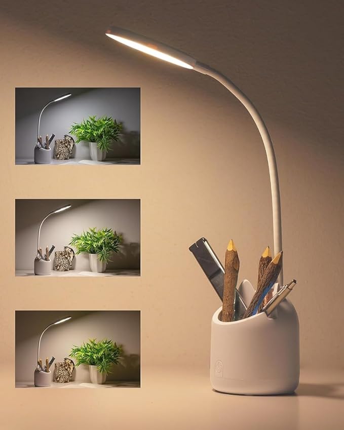 360° Flexible Rechargeable LED Desk Lamp with Pen & Phone