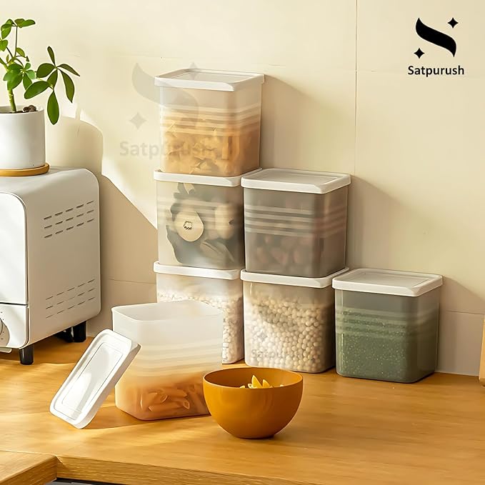 Fridge Storage Boxes (Pack of 6) Freezer & Refrigerator Organizer Containers Kitchen