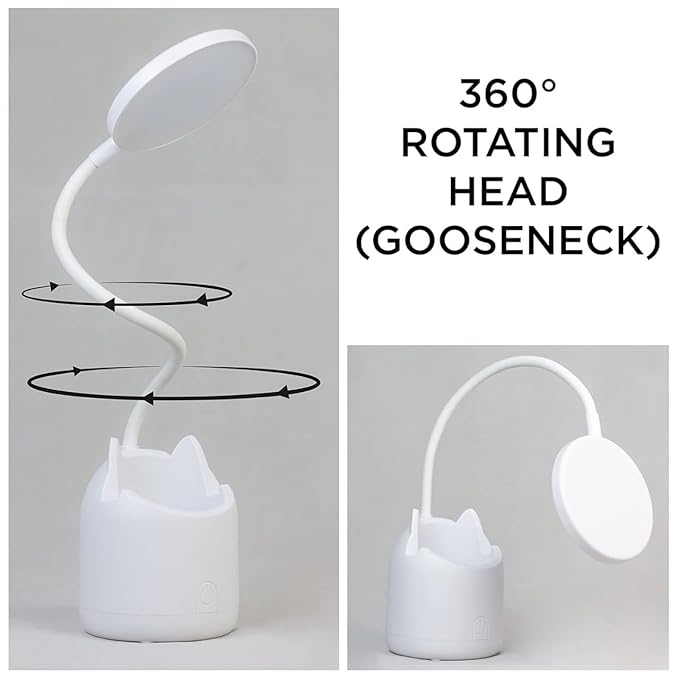 360° Flexible Rechargeable LED Desk Lamp with Pen & Phone