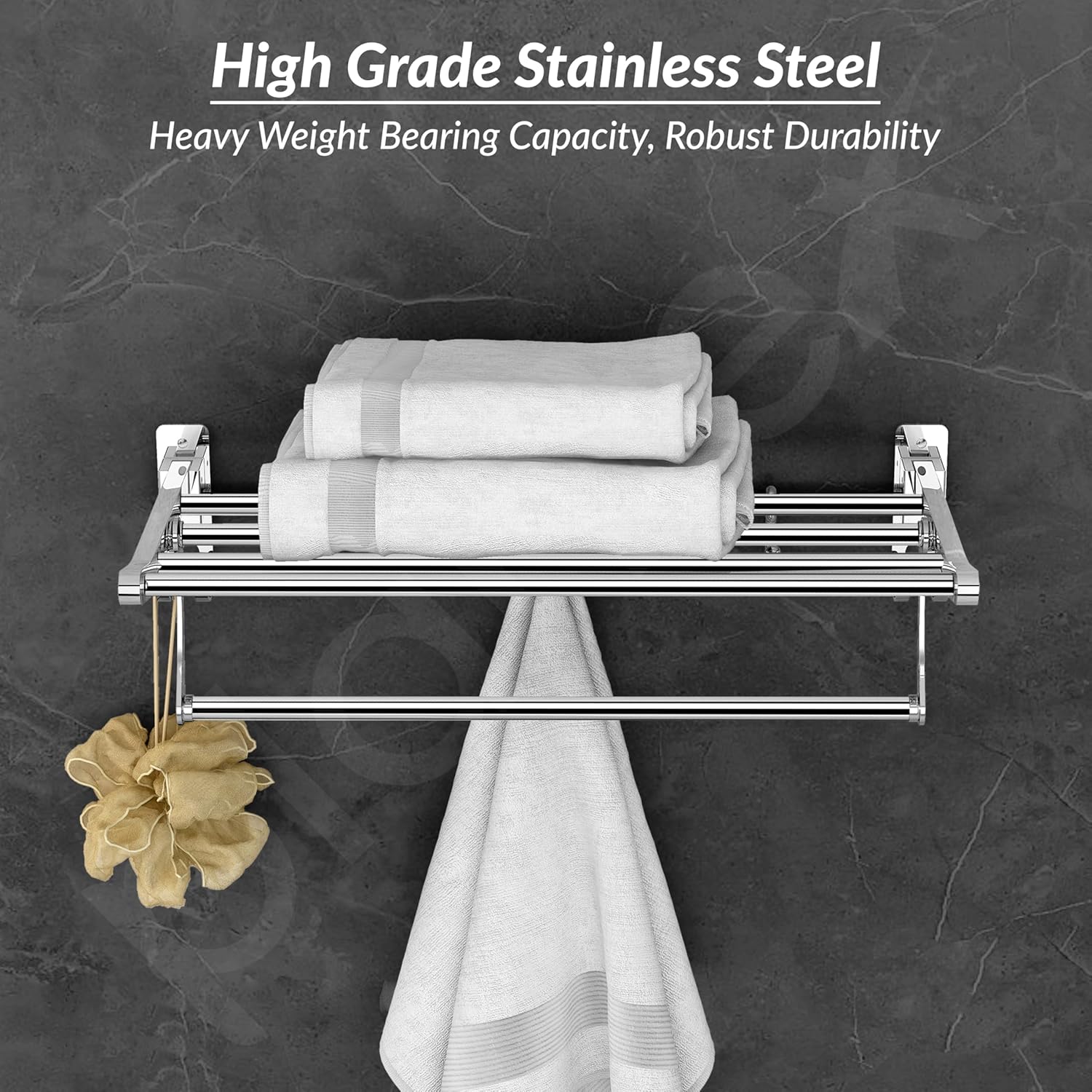 Stainless Steel Folding Towel Rack/Bathroom Towel Hanger/Towel