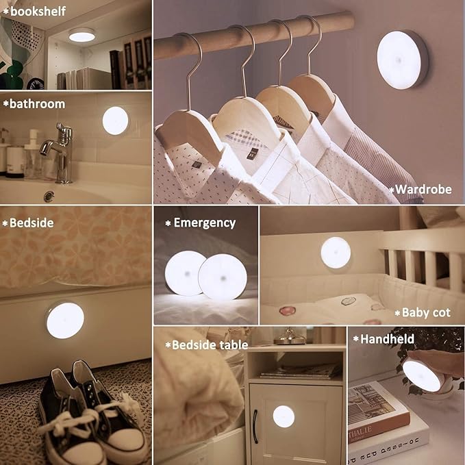 Motion Sensor Light For Home With USB Charging Wireless Self Adhesive LED Body