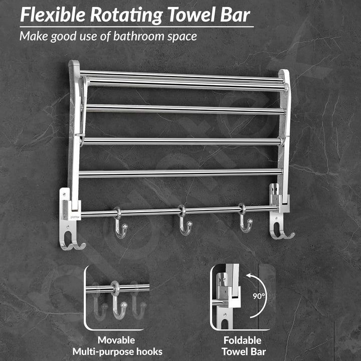 Stainless Steel Folding Towel Rack/Bathroom Towel Hanger/Towel