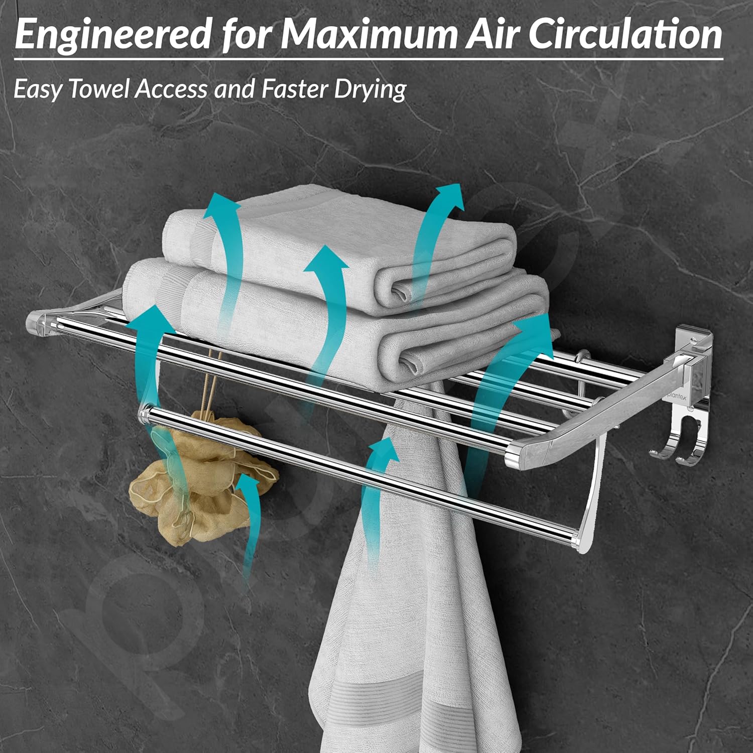 Stainless Steel Folding Towel Rack/Bathroom Towel Hanger/Towel