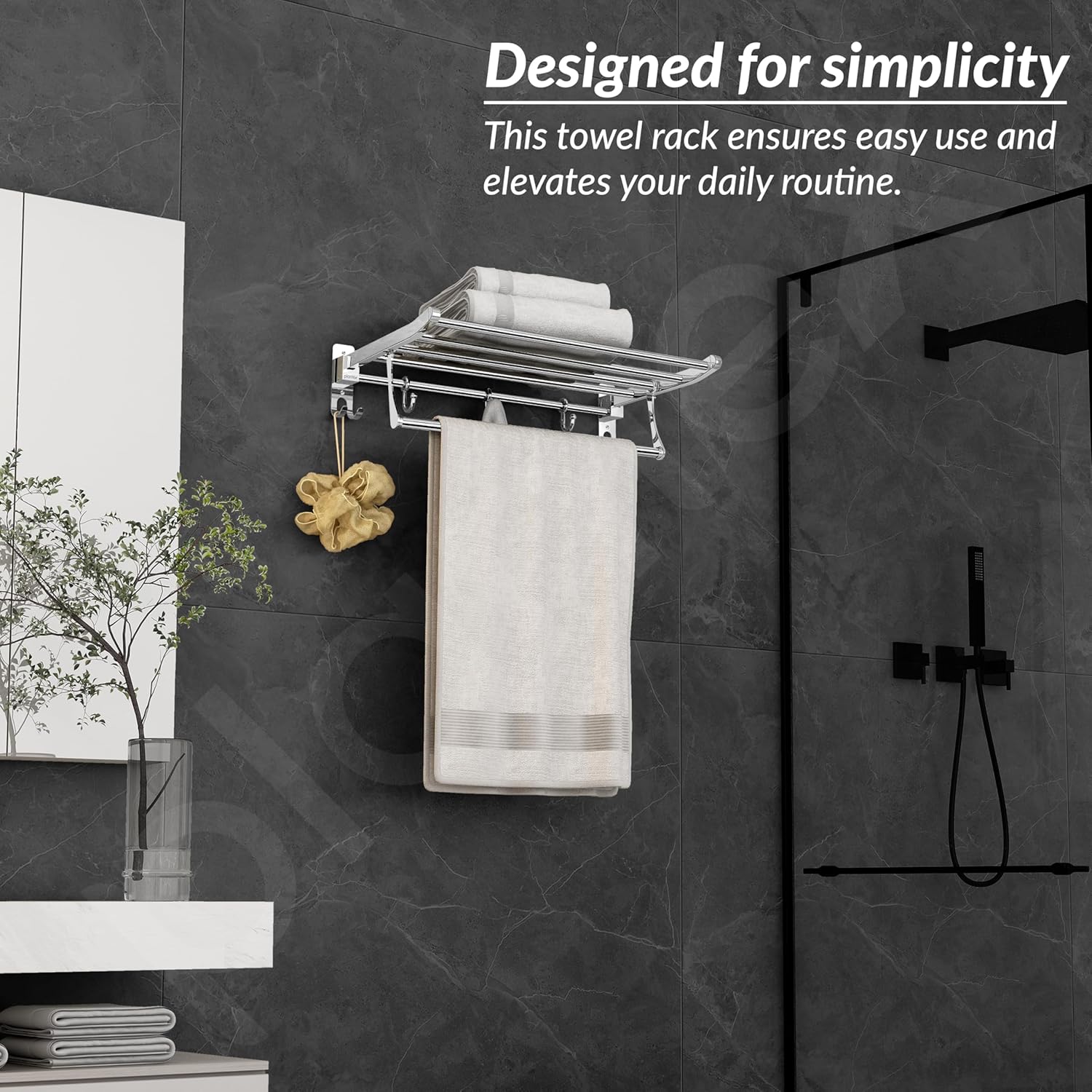 Stainless Steel Folding Towel Rack/Bathroom Towel Hanger/Towel