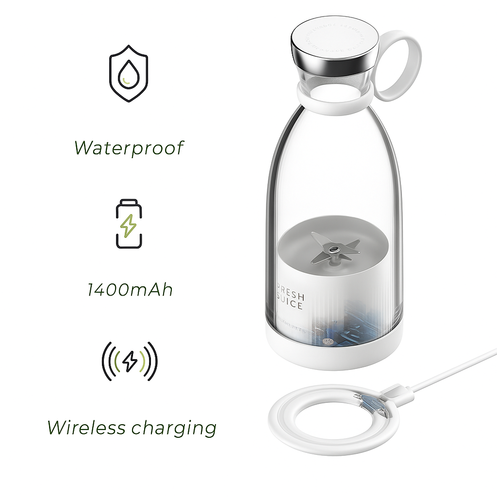 🥤 Mini Bottle | Portable 4-Blade | Smoothies & Shakes