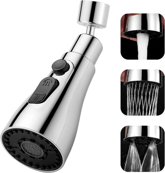360° Rotatable -3 Function Kitchen Faucet Spray Head