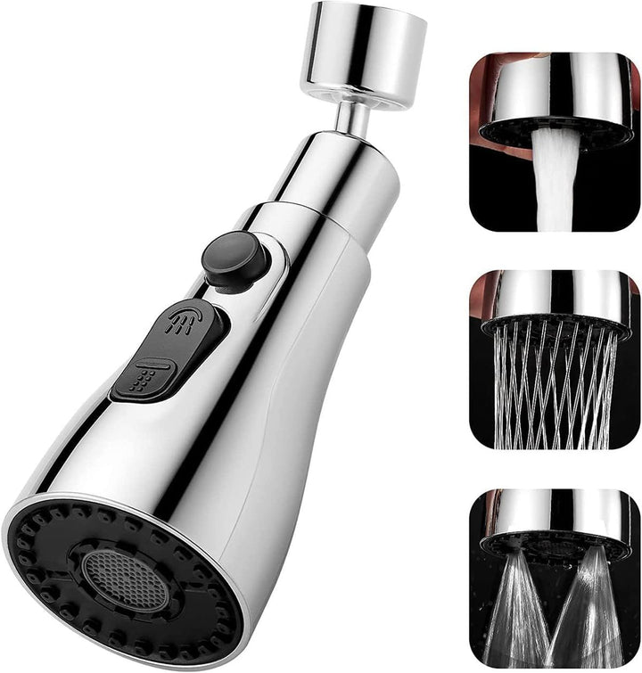360° Rotatable -3 Function Kitchen Faucet Spray Head